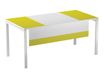 Voile de fond pour bureau EASYDESK L140cm - Blanc/vert