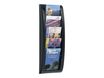 Présentoir mural Quick Fit pour documents A5 - 5 compartiments - gris/transparent