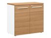 Armoire mi-haute YES ! - L80 x H74 x P42 - 2 portes - Façade et dessus merisier