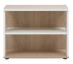 Meuble bas ARPE - L77 x H60 x P42 - Chêne et blanc