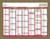 Quo Vadis - Calendrier bancaire 7 mois par face - 33 x 43 cm - or