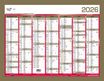 Quo Vadis - Calendrier bancaire 7 mois par face - 40,5 x 55 cm - or