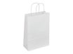 50 Sacs cadeau kraft - poignées torsadées - 22 cm x 10 cm x 30,5 cm - blanc