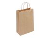50 Sacs cadeau kraft - poignées torsadées - 22 cm x 10 cm x 31 cm - brun