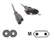 MCL Samar - câble d'alimentation 2 pôles (M) vers fiche bipolaire C7 (F) - 2 m