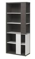 Bibliothèque HARMONICA - L80 x H185 x P36 - Chêne gris