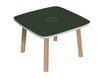 Table basse WOODY - L60 x H40 x P60 cm - plateau anthracite