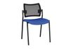 Chaise FRESH - dossier resille noir et assise bleue