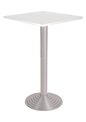 Mange debout - carrée - L60 x H110 x P60 cm - pied en fonte coloris alu - plateau blanc