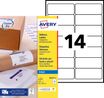 Avery - 210 Étiquettes adresse blanches - 99,1 x 38,1 mm - Impression jet d'encre - réf J8163-15