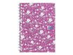 Oxford Floral - Carnet de notes à spirale - A6 - 100 pages - petits carreaux
