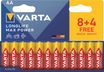 VARTA Max Tech 4706 -  8+4 piles alcalines - AA LR06 