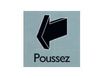 Pickup Alulook - Pictogramme Poussez - 80 x 80 mm