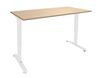 Bureau LEVEL - Bureau éléctrique - L160 - pied blanc - plateau Imitation Chêne clair