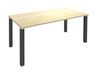 Bureau droit EXPRIM - L140 cm - Plateau imitation Erable - Pieds carbone