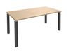 Bureau droit EXPRIM - L120 cm - Plateau imitation Chêne clair - Pieds carbone