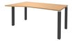 Bureau Vague EXPRIM - L140 cm - Retour gauche - Plateau imitation Hêtre - Pieds carbone
