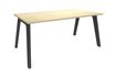 Bureau simple STEELY - L120 cm - pied carbone - plateau imitation Erable