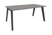 Bureau simple STEELY - L120 cm - pied carbone - plateau imitation Chêne gris