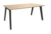 Bureau simple STEELY - L180 cm - pied carbone - plateau imitation Chêne clair
