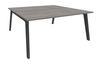 Bureau double STEELY - L120 cm - Double face Depart - Pieds carbone - plateau imitation Chêne gris