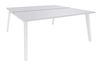 Bureau double STEELY - L160 cm - Double face Depart - Pieds blanc - plateau Blanc Perle