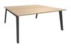 Bureau double STEELY - L180 cm - Double face Depart - Pieds carbone - plateau imitation Chêne clair