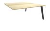 Bureau double STEELY - L120 cm - Double face Suivant - Pieds carbone - plateau imitation Erable