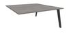 Bureau double STEELY - L120 cm - Double face Suivant - Pieds carbone - plateau imitation Chêne gris