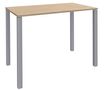 Table Lounge - L120xH105xP60 cm - 4 Pieds alu - plateau imitation chêne clair
