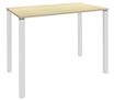 Table Lounge - L120xH105xP80 cm - 4 Pieds blanc - plateau imitation érable