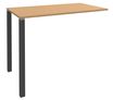 Table Lounge - L120xH105xP80 cm - 2 pieds carbonne - plateau imitation hêtre