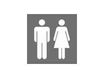 Pickup Home 3D - Plaque Acrylique Femmes/Hommes - 9 x 9 cm - blanc