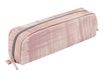 Clairefontaine - Trousse rectangulaire - cuir teinté - saumon brossé