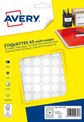 Avery - Etui A5 - 960 Pastilles adhésives - blanc - diamètre 15 mm