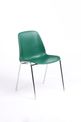Chaise CHARLOTTE - pieds chromés avec accroches - vert