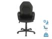 Fauteuil de bureau BOGOTA - accoudoirs fixes - noir avec surpiqûres jaunes