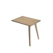 Retour direct pour bureau LEONARDO - L80 x H74 x P60 - Pieds bois - plateau imitation chêne