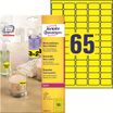 Avery - 1625 Étiquettes amovibles jaune fluo - 38,1 x 21,2 mm - Impression laser - réf L7651Y-25