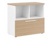 Rangement bas YES ! - L80 x H74 x P42 - 2 cases / 1 tiroir - Façade et dessus chêne
