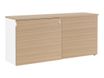 Crédence YES ! - L160 x H75 x P45 - 2 portes coulissantes - Façade et dessus Chêne