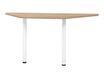 Extension demi-lune pour bureau YES ! - Pieds blancs - Chêne