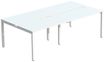 Bureau Bench 4 personnes EASYDESK - soit 4 plateaux L120xP60xH75 cm (L240 x P126) - Blanc
