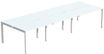Bureau Bench 6 personnes EASYDESK - soit 6 plateaux L160xP60xH75 cm (L480 x P126) - Blanc