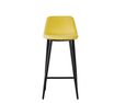 Lot de 2 tabourets MUST - pied noir - assise safran