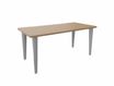 Bureau EVIDENCE - 180 cm - Pieds aluminium - Plateau imitation chêne clair