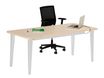 Bureau EVIDENCE - 120 cm - Pieds aluminium - Plateau blanc