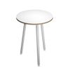 Table ronde - H105 cm - 80 cm - 3 pieds blanc - plateau blanc