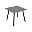 Bureau LEONARDO - 80 cm - Pieds métal noirs - Anthracite chants chêne