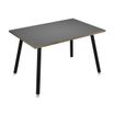 Bureau LEONARDO - 120 cm - Pieds métal noirs - Anthracite chants chêne